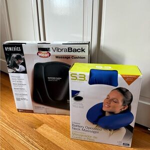 Homedics VibraBack Massage Cushion/ S.B. Blue Battery Neck Massager
